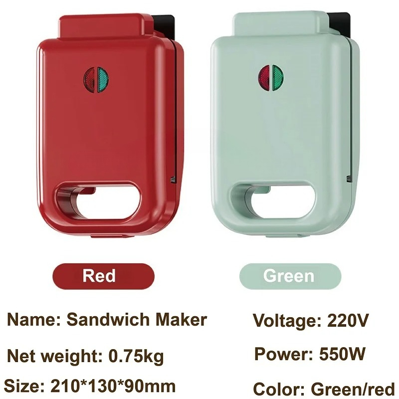 Breakfast Sandwich Press - Wafelijzer Broodrooster Multifunctionele Ontbijtmachine Donut Toastpers