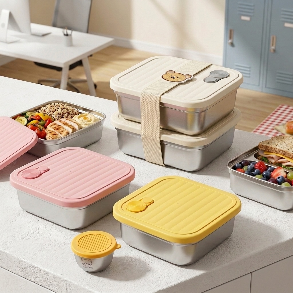 Meal Prep Microwave - Draagbare 304 roestvrijstalen lunchbox voor studenten,
