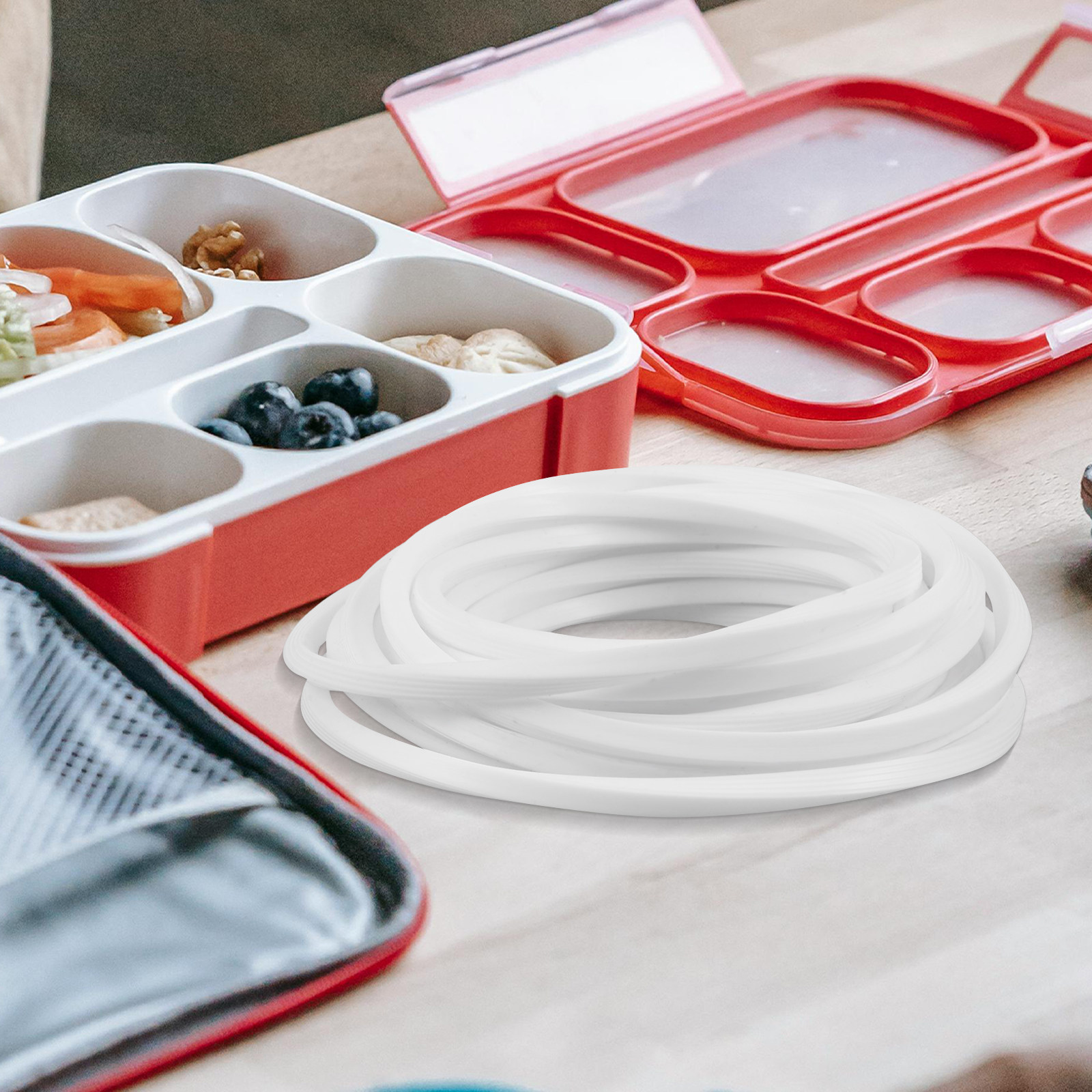 Meal Prep Cold Lunches - 16ft siliconen afdichtingsstrip voor voedselcontainers, lunchboxen,