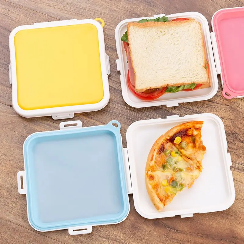 Meal Prep Microwave - 1 stuk draagbare sandwich-opbergdoos van siliconen,