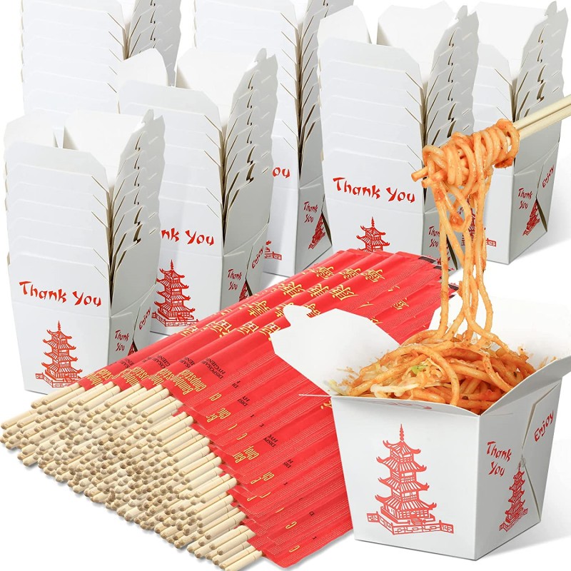 Meal Prep Ideas - Pagode Chinese afhaalvoedselcontainers zonder handvat Wegwerpnoedeldozen