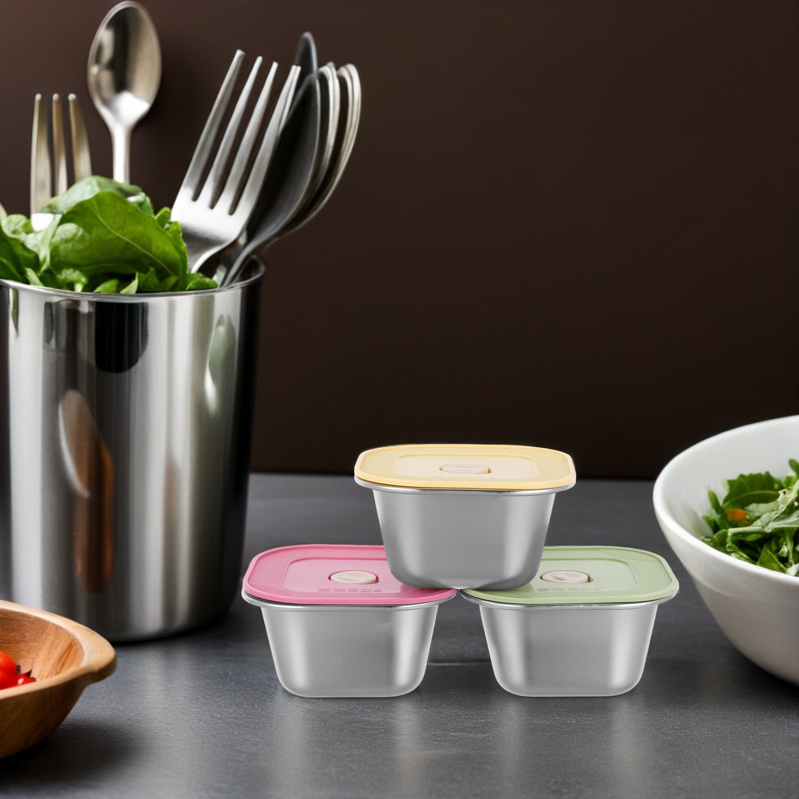 3-delige roestvrijstalen snack - Meal Prep Jar Salad recensie en prijs