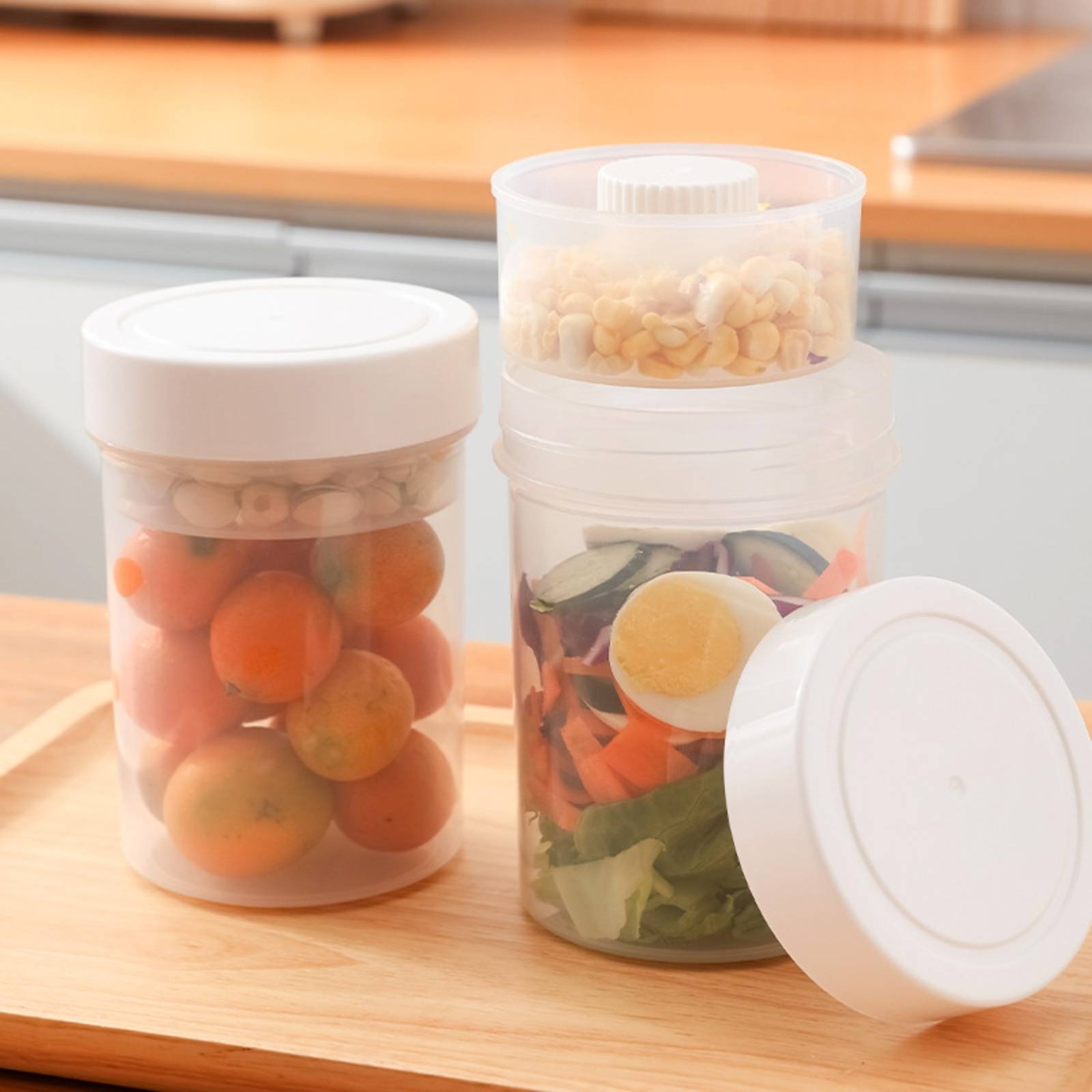 Dubbellaagse saladepot Herbrui - Meal Prep Jar Salad recensie en prijs