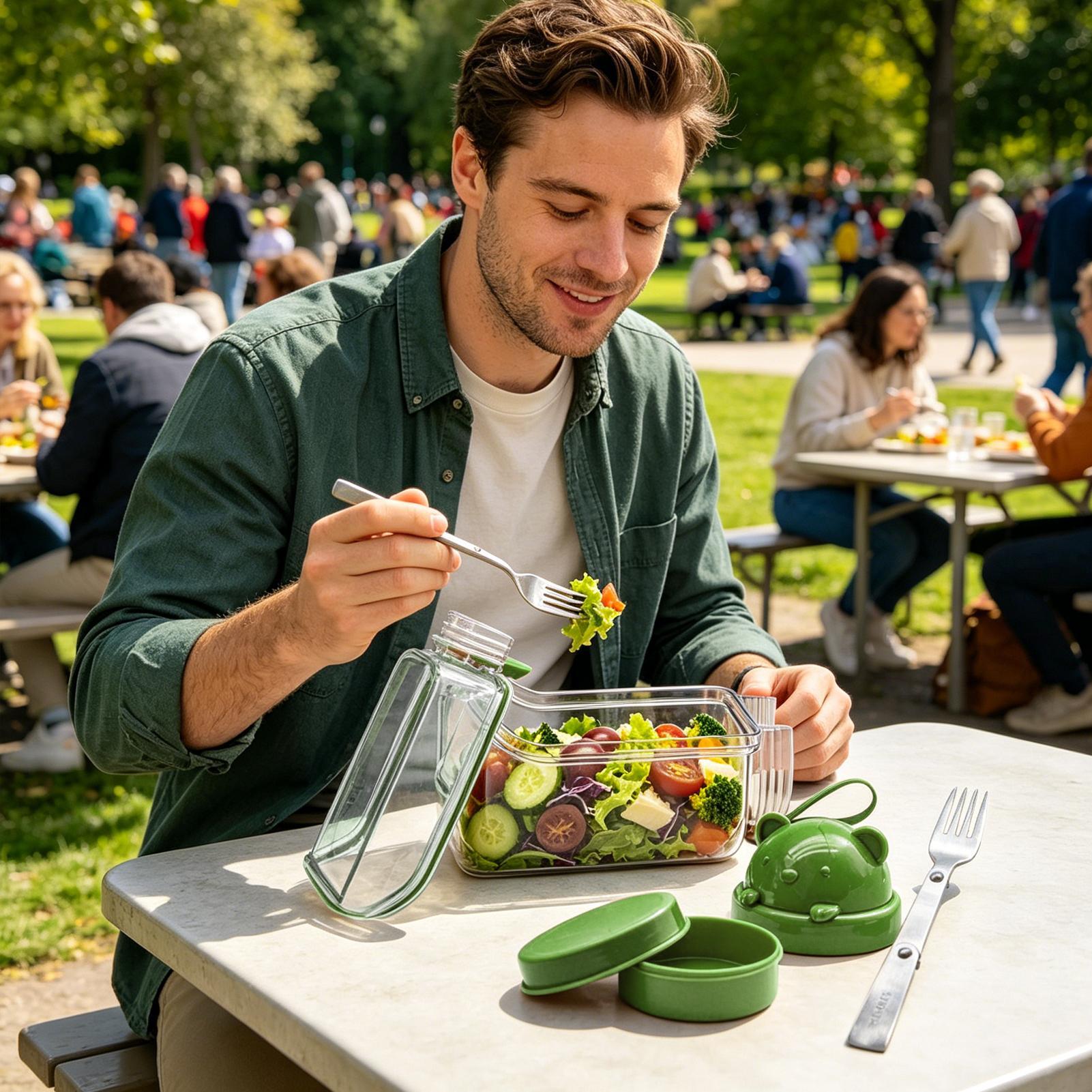 Saladepotjes, transparante voe - Meal Prep Jar Salad recensie en prijs