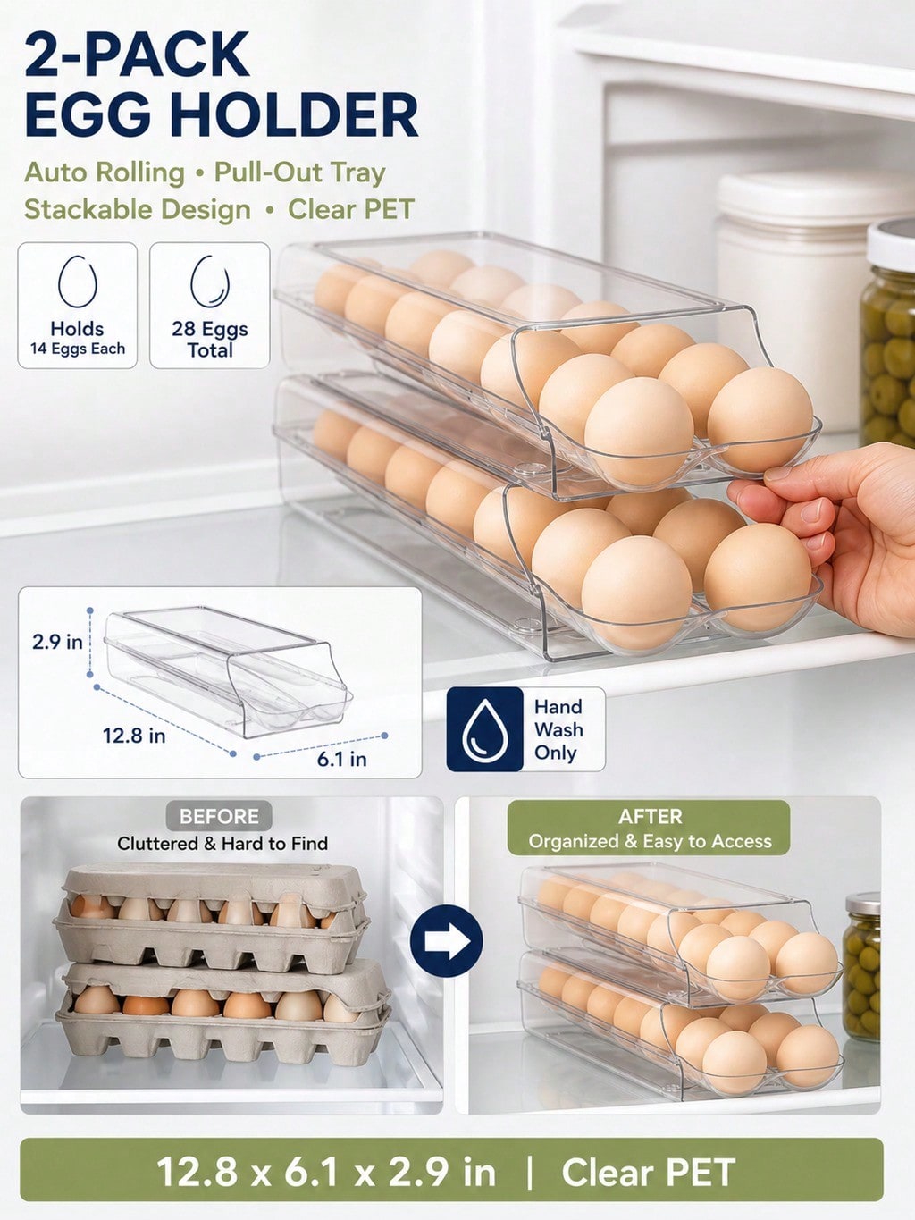 2-pack transparante automatisc - Meal Prep Eggs recensie en prijs
