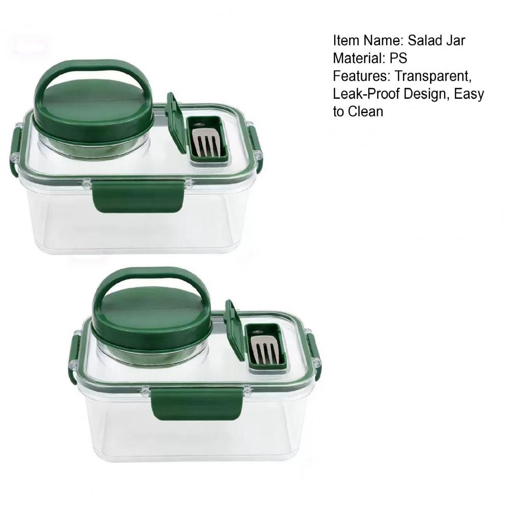 Lekvrije saladebox, 2-pack sal - Meal Prep Jar Salad recensie en prijs