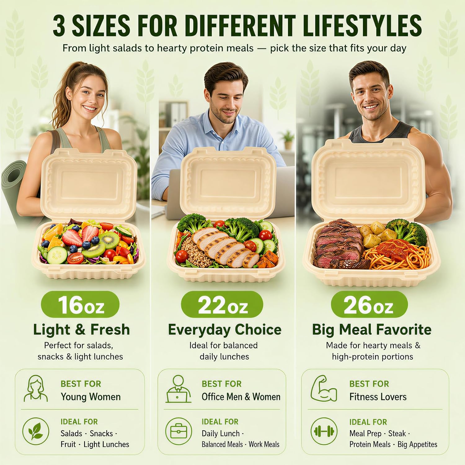 50 stuks 16oz clamshell afhaal - Meal Prep Microwave recensie en prijs