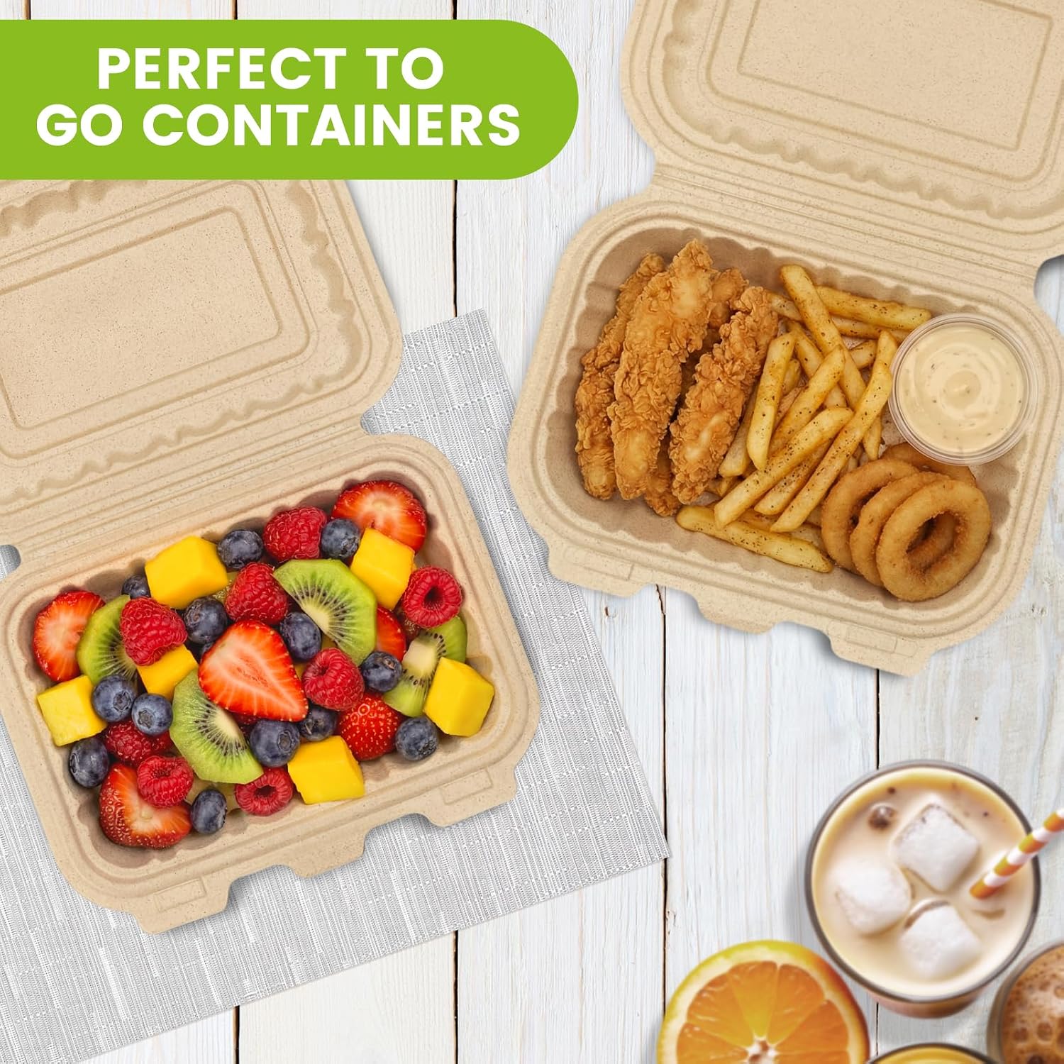 50 stuks 16oz clamshell afhaal - Meal Prep Microwave recensie en prijs