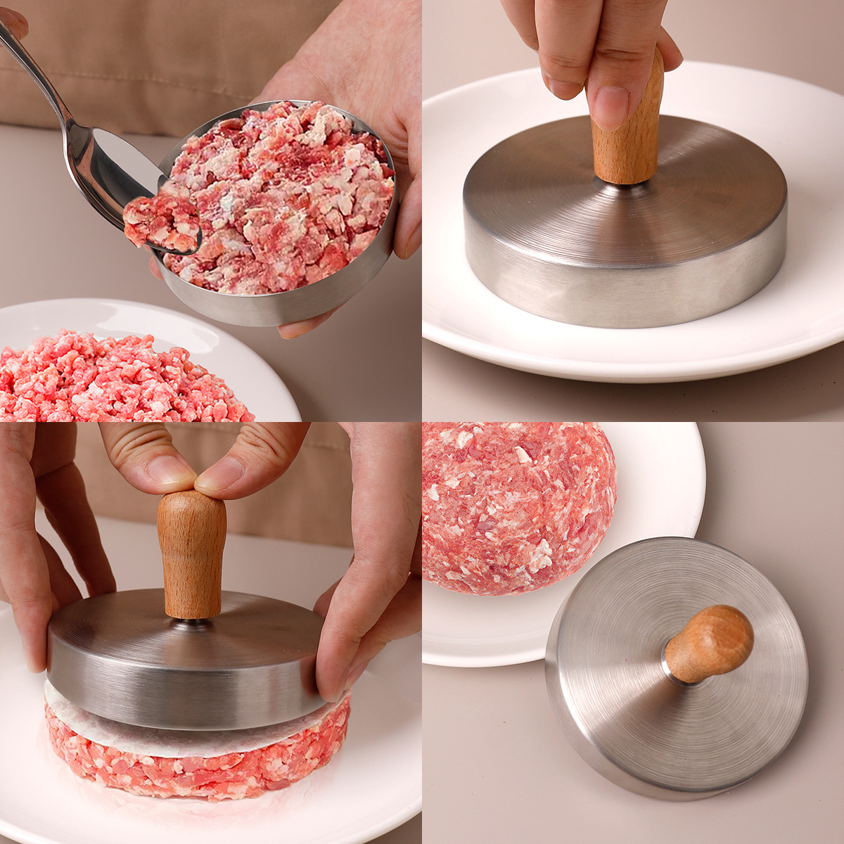 Roestvrijstalen burger-vleespa - Rice Ball Mold recensie en prijs