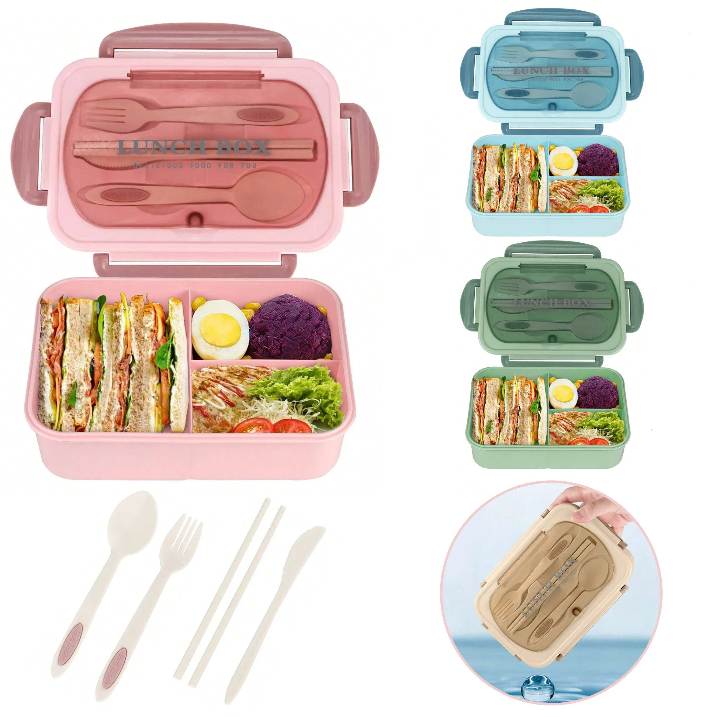 Bento Box Volwassen Lunchbox,  - Meal Prep Microwave recensie en prijs