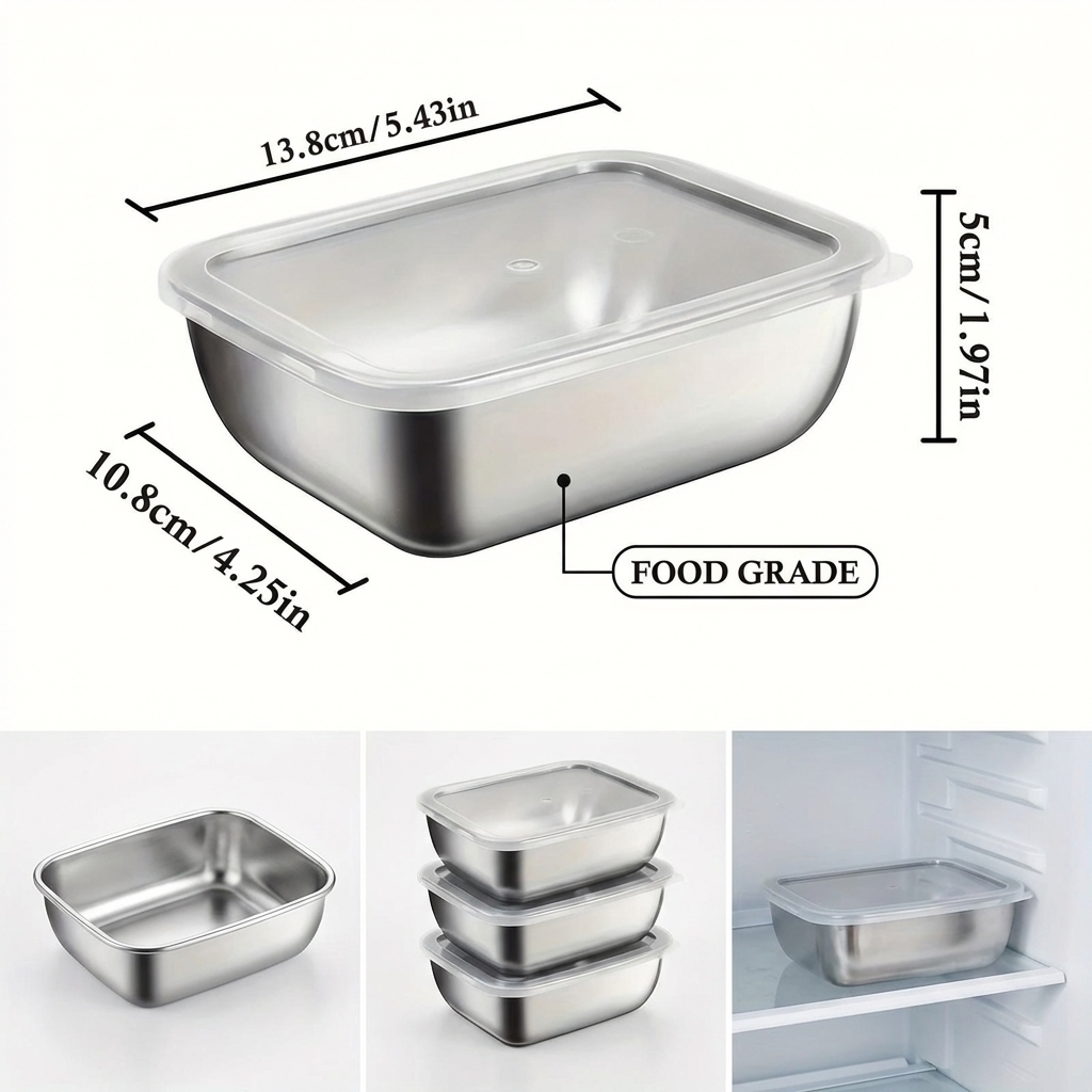 5 stuks roestvrijstalen voedse - Meal Prep Ideas recensie en prijs