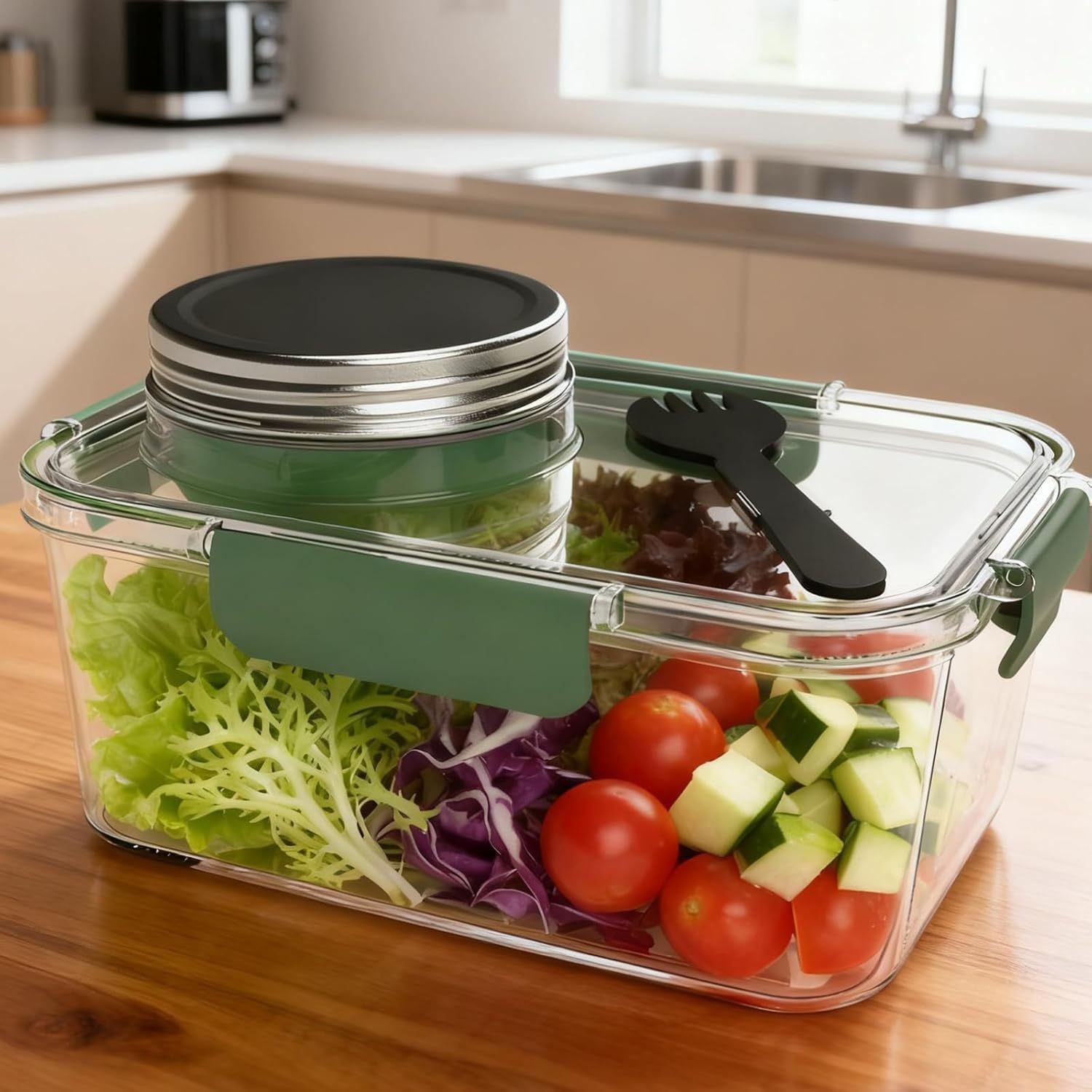 Solar Pod Jar Voedselopslagcon - Meal Prep Jar Salad recensie en prijs