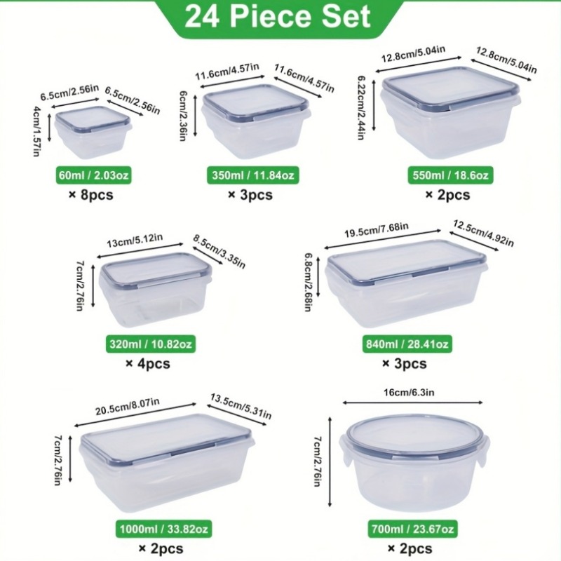 48-delige BPA-vrije voedselbew - Meal Prep Microwave recensie en prijs