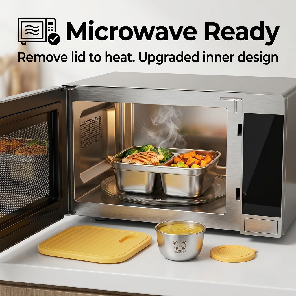304 roestvrijstalen lunchconta - Meal Prep Microwave recensie en prijs