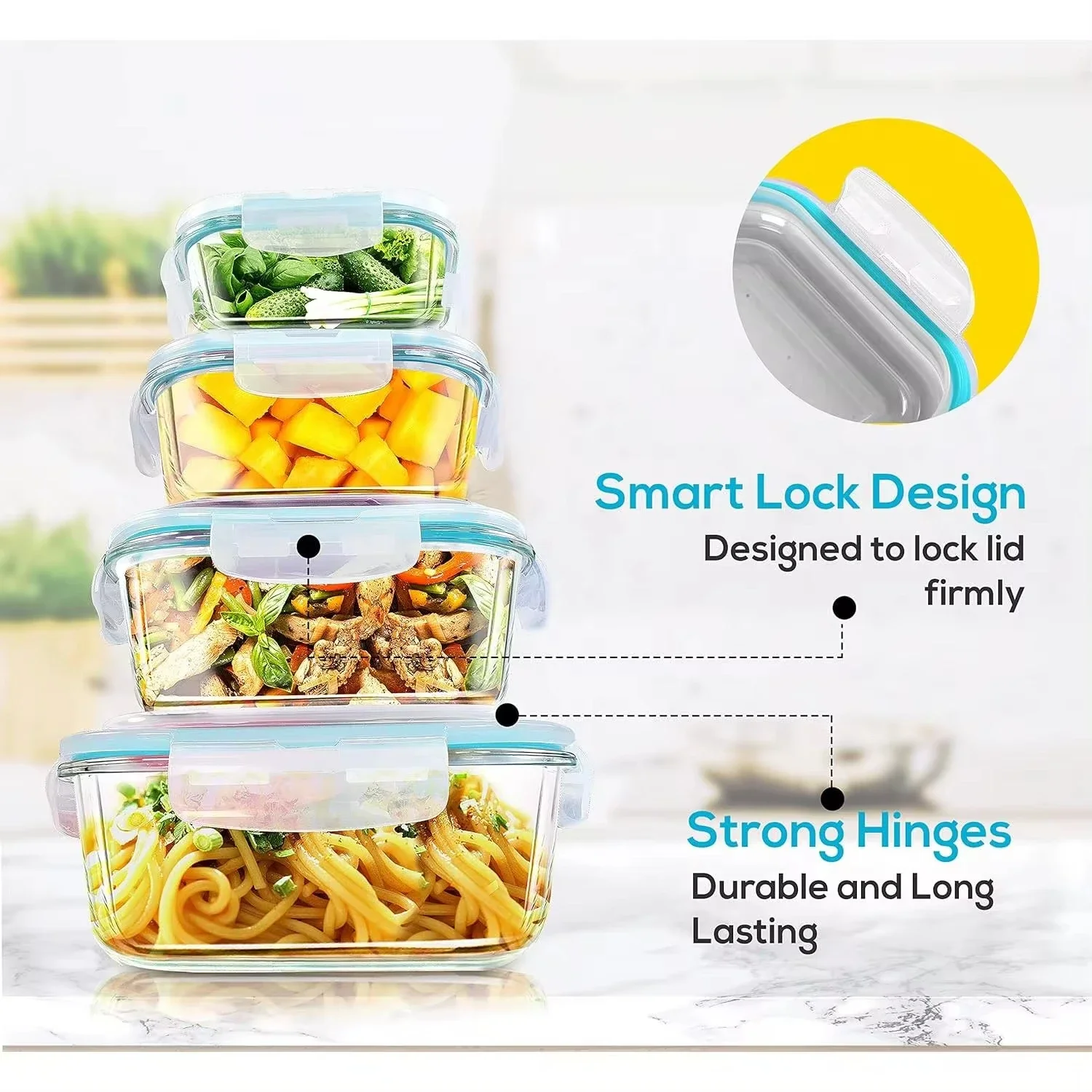 Glazen lunchbox Voedselopslagc - Meal Prep Ideas recensie en prijs