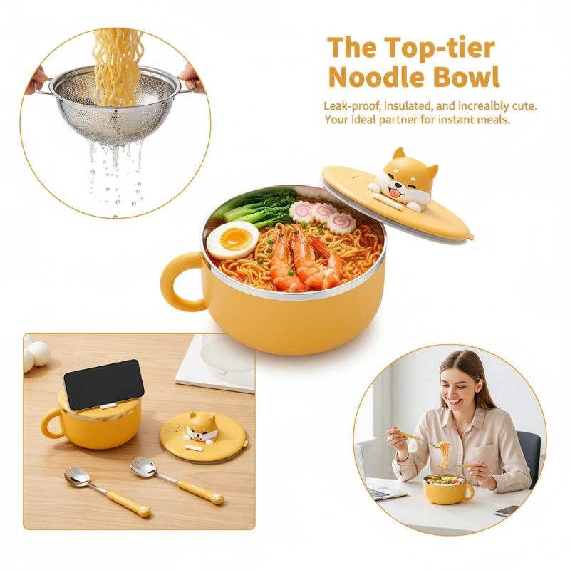 RVS instant noedelkom met deks - Meal Prep Ideas recensie en prijs