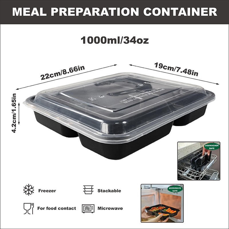 3-delige 34 Oz/1000 ml, 12/35  - Meal Prep Ideas recensie en prijs